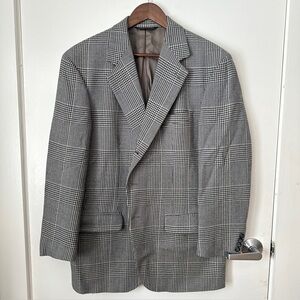 Brooks Brothers Vintage Houndstooth Wool Blazer Made in USA Men’s 46